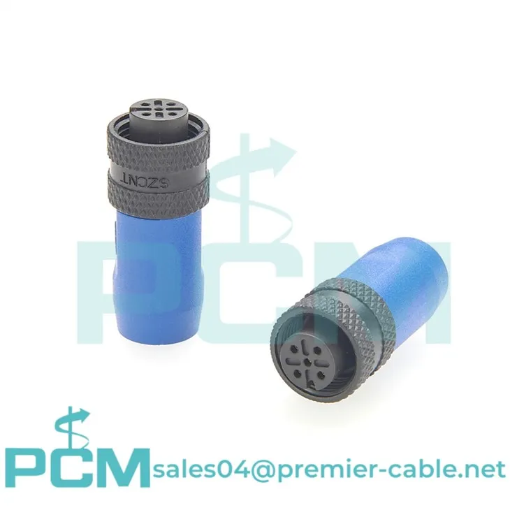 5 Pin M12 Connector Terminal Load Male A Code Unshiled Waterproof for 22AWG 0.34mm² Cable