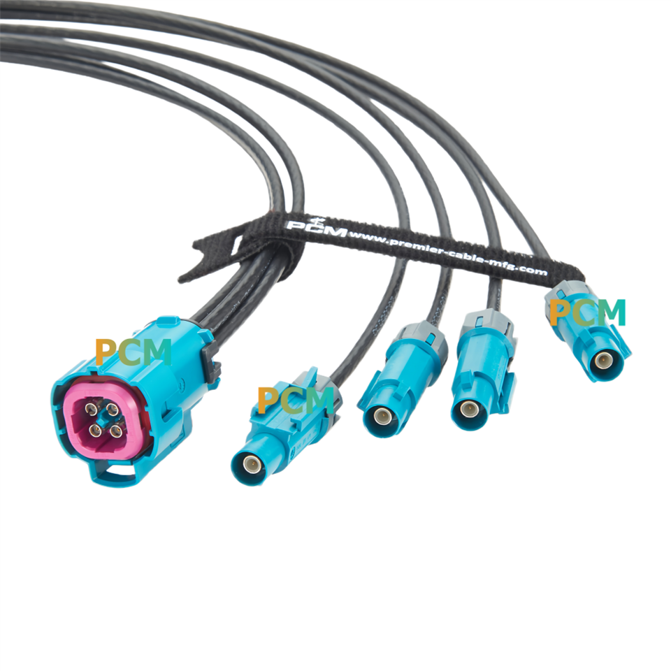 Waterproof Rosenberger Mini Fakra Cable 4 In 1 factory