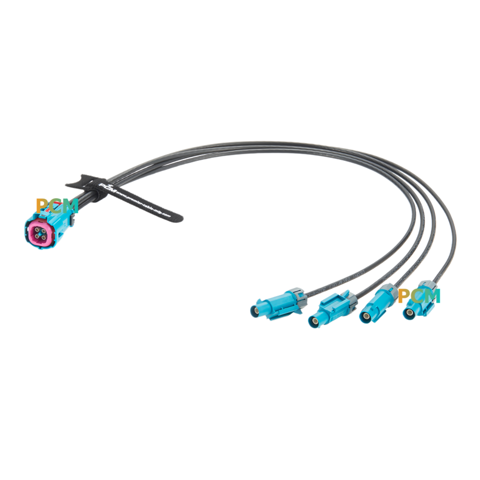 Waterproof Rosenberger Mini Fakra Cable 4 In 1