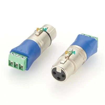 DMX XLR 3P nan adaptè blòk tèminal