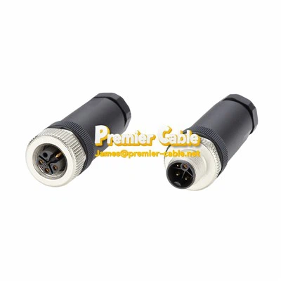 Field Wireable M12 K kode Connector Kab