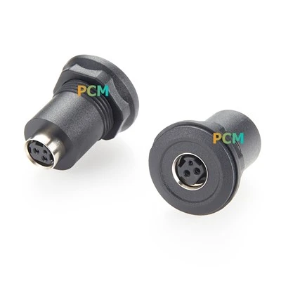 Pouvwa Din 3 PIN Fi Pase nan panèl mòn Connector
