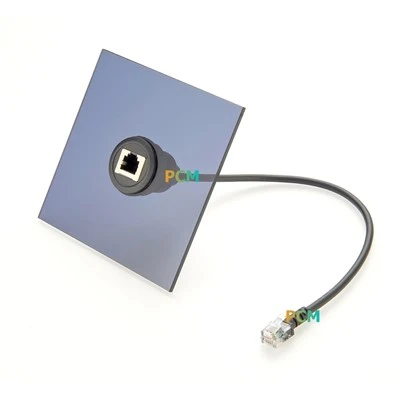 RJ12 6P6C Telefòn Round Panel Mount Extension Cable