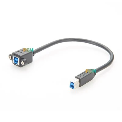 USB3. 0 USB-B vis fèmen panèl mòn kab